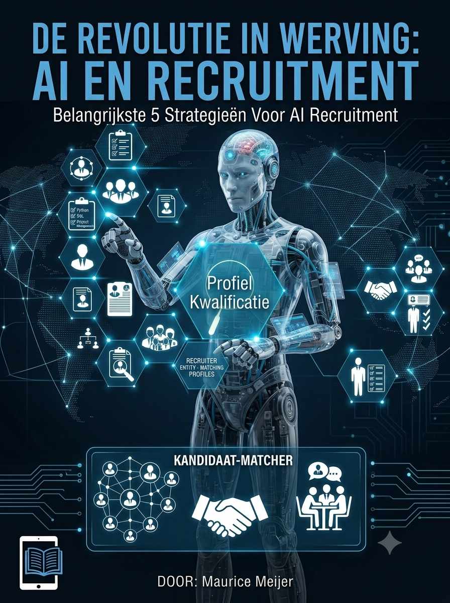 E-book cover: De revolutie in werving — AI en recruitment